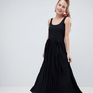 ASOS DESIGN maxi dress with pleated skirt